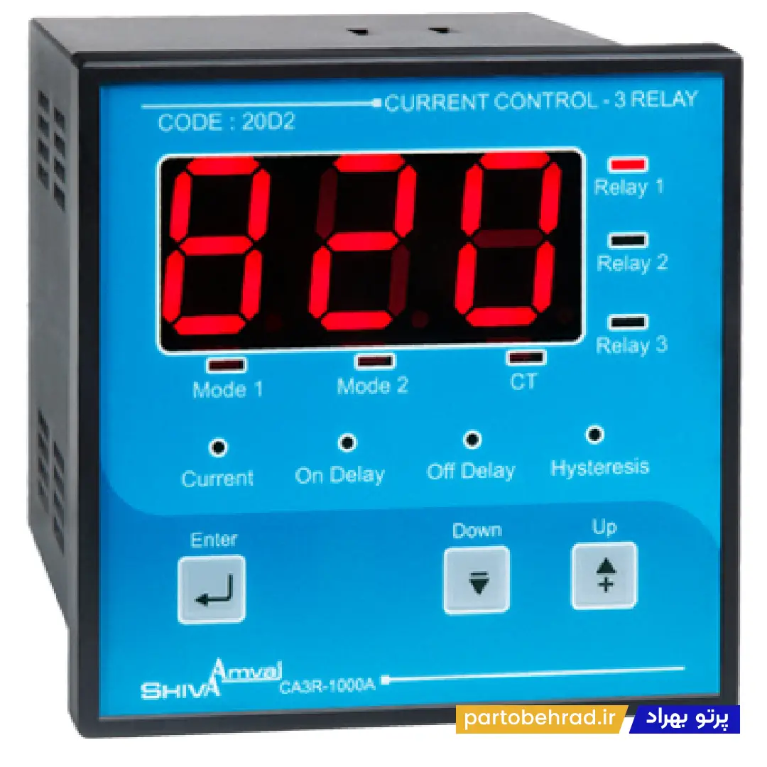 کنترل آمپر سه رله ای شیوا امواج مدل CA3R-1000A