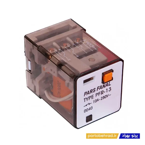 رله شیشه ای دو کنتاک پارس فانال مدل PFR-12