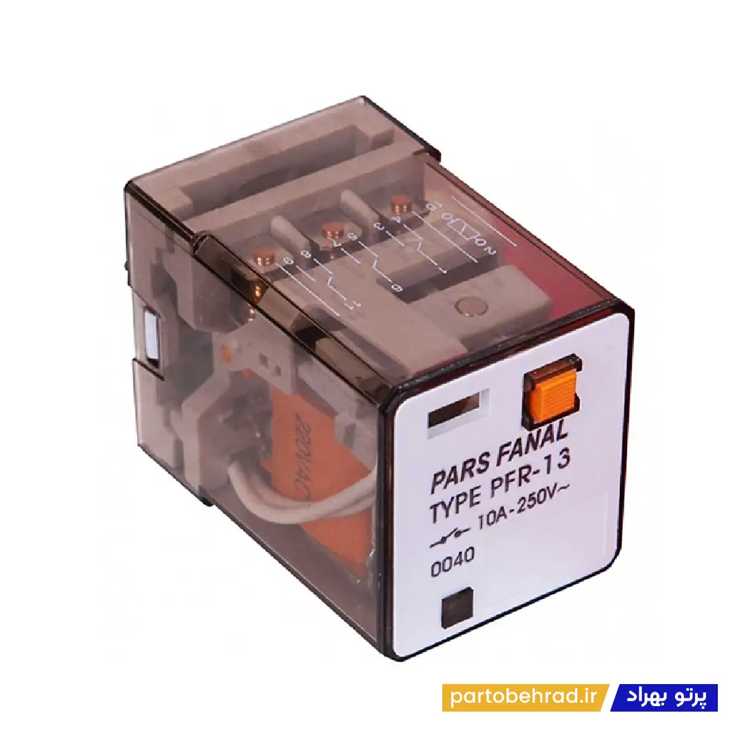 رله شیشه ای دو کنتاک پارس فانال مدل PFR-12