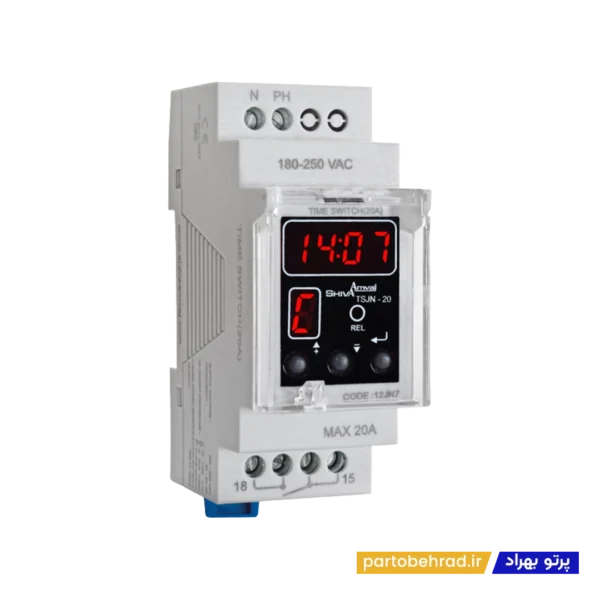 ساعت فرمان ماهانه دیجیتال (6 آمپر) سری N شیوا امواج مدل TSJN-6 12JN3