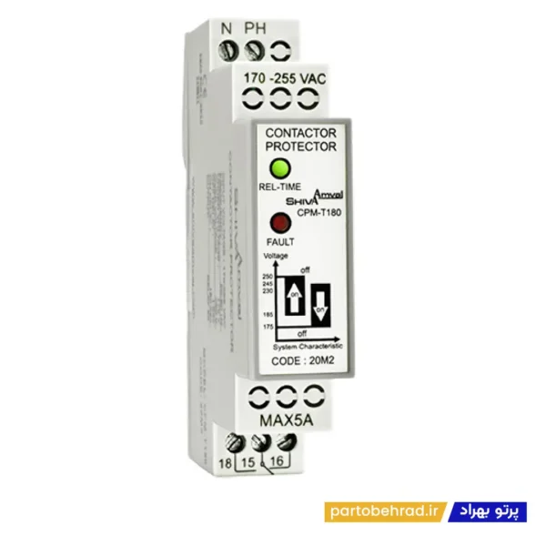 محافظ کنتاکتور 1S کنترل فاز تک فاز سری M شیوا امواج مدل CPM-T1