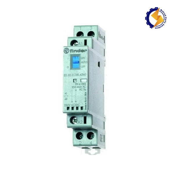 کنتاکتور 223202301340 بی صدا شستی دار تک فاز ،25A،2NO فیندر