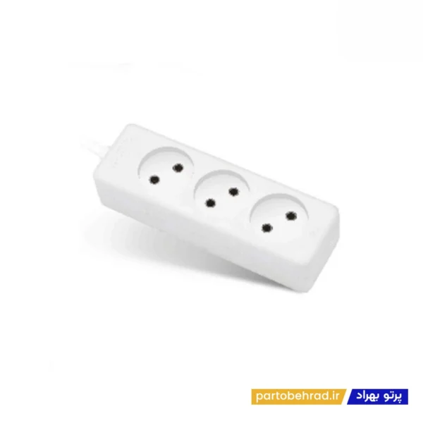 3 خانه بدون ارت بدون کلید با کابل 5 متر مدل شهاب پارت الکتریک