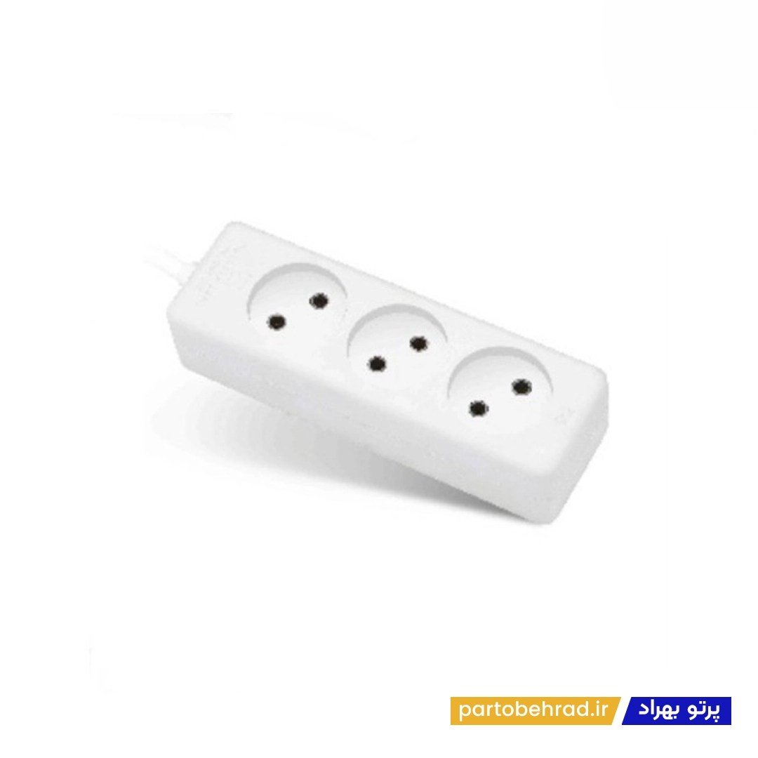 3 خانه بدون ارت بدون کلید با کابل 5 متر مدل شهاب پارت الکتریک