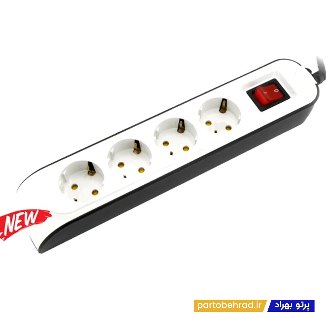 چهار خانه ارتدار با کلید و کابل 1.8 متری مدل (پارت) پارت الکتریک