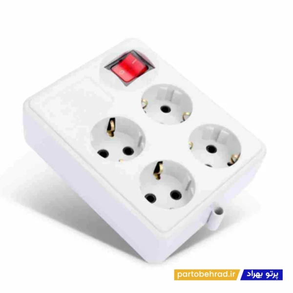 4 خانه ارتدار با کلید با کابل 5 متر مدل (پارت) پارت الکتریک