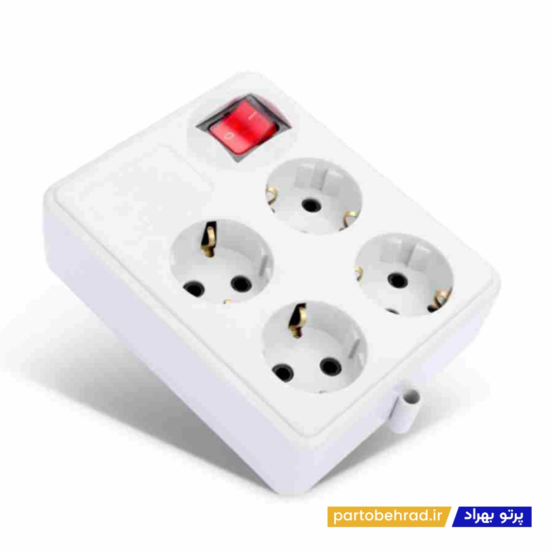4 خانه ارتدار با کلید با کابل 5 متر مدل (پارت) پارت الکتریک