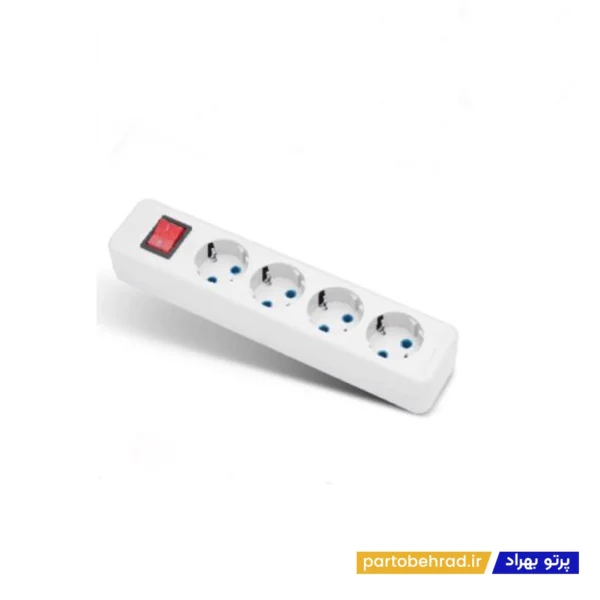 4 خانه ارت دار با کلید با کابل 5 متر مدل شهاب پارت الکتریک