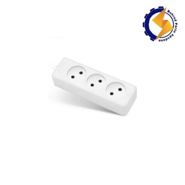 3 خانه بدون ارت با کلید با کابل 1.8 متر مدل شهاب پارت الکتریک