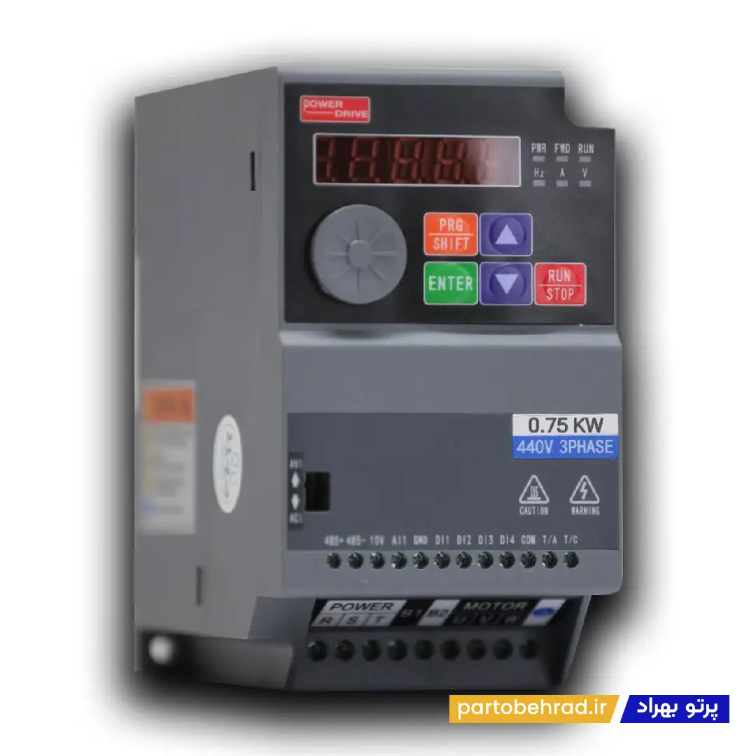 اینورتر سه فاز پاور درایو مدل A720 ظرفیت 0/75 کیلووات