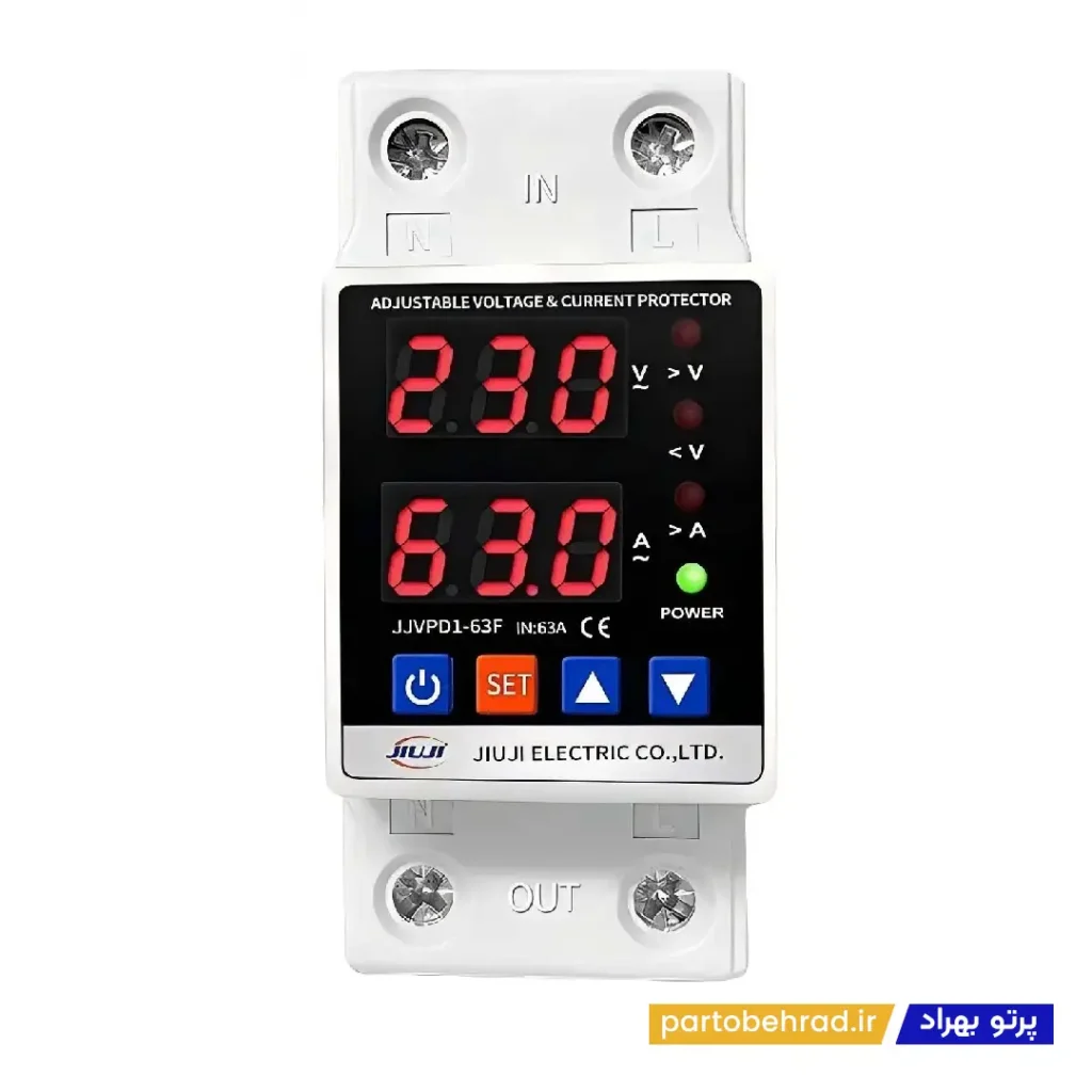 محافظ ولتاژ و جریان تک فاز جیوجی مدل JJVPD1-63F