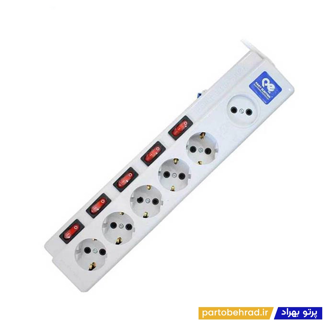 چند خانه فیوز دار با کابل 5 متر (صنعتی) پارت الکتریک
