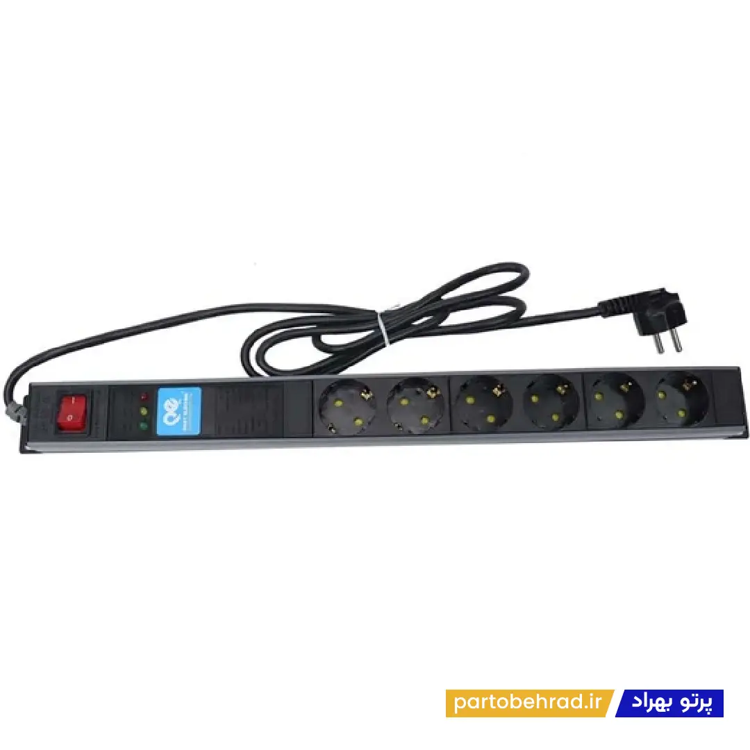 رک مونت 6 خانه چراغدار 1.8 متری پارت الکتریک مدل پارسا