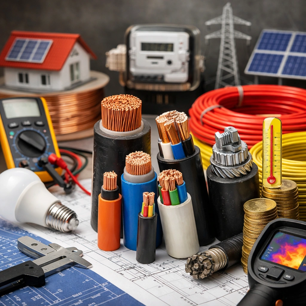جدول محاسبه امپر سیم و کابل برق