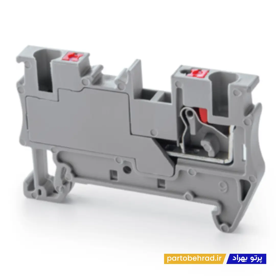 ترمینال ریلی سری فشاری دو طبقه لینک دار سایز 4 رعد مدل RT/PG 4-2L-L