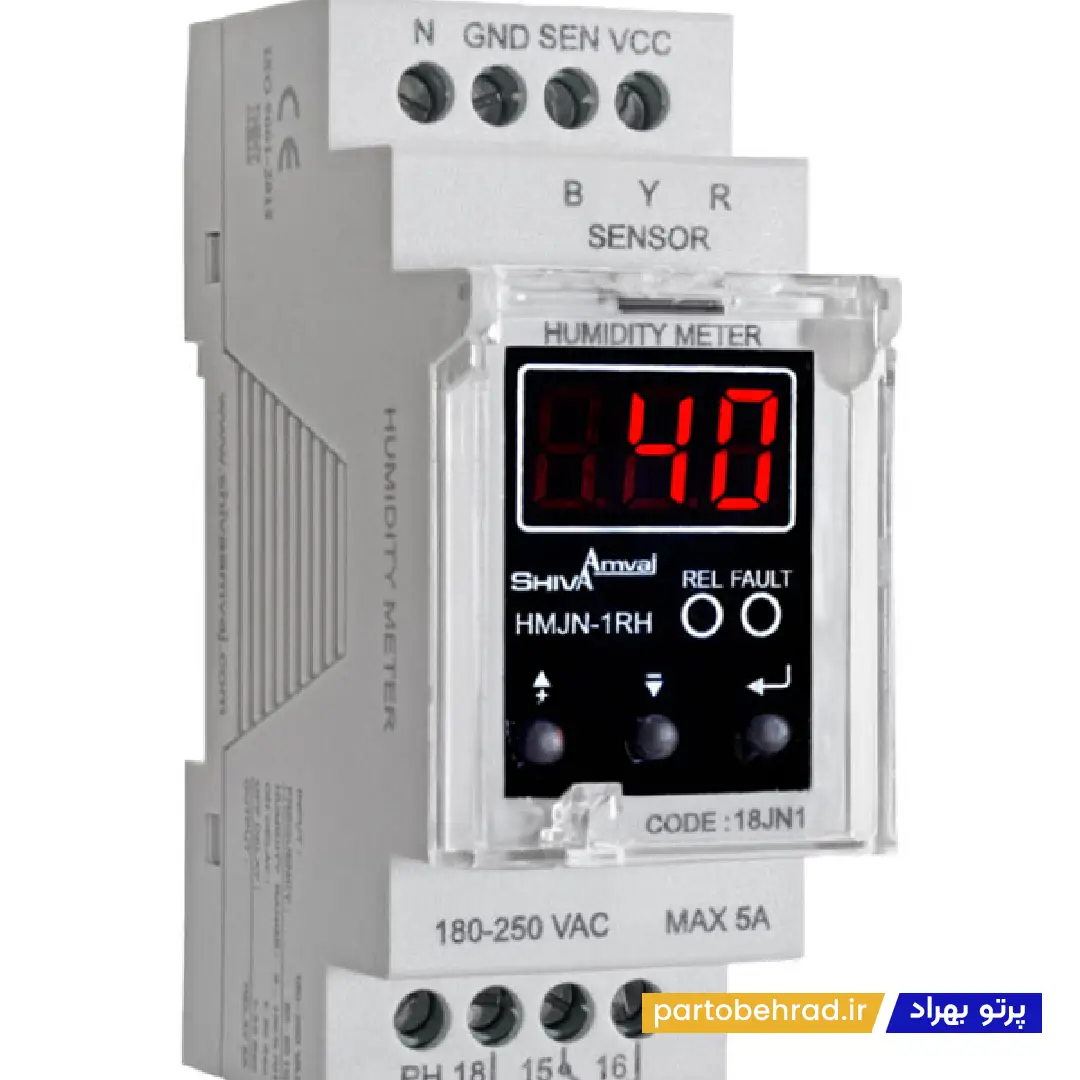 رطوبت سنج با سنسور سری N شیوا امواج مدل HMJN-1RH