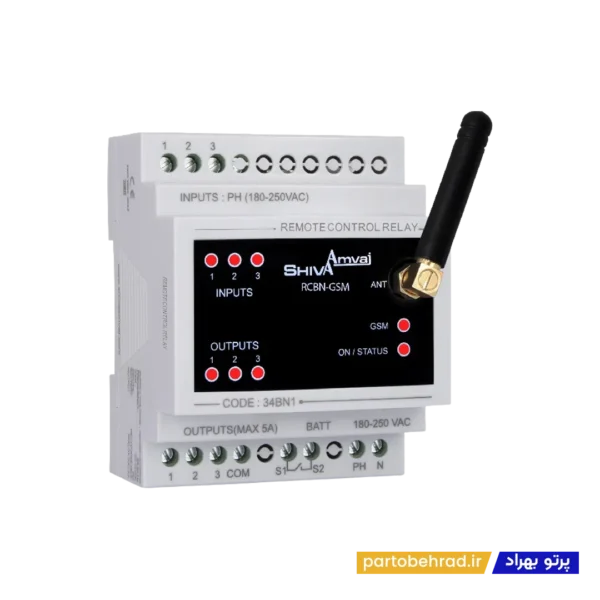 رله کنترل از راه دور شیوا امواج مدل RCBN-GSM 34BN1