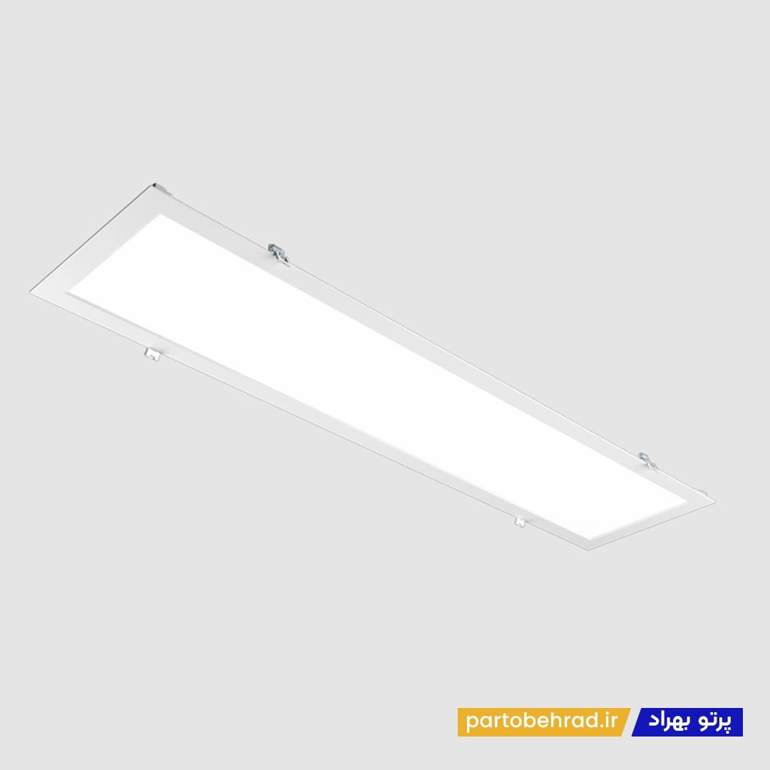 چراغ توکار اپتیلد 3 در 120 با صفحه سفید ساتن برای سقف یکپارچه مازی نور