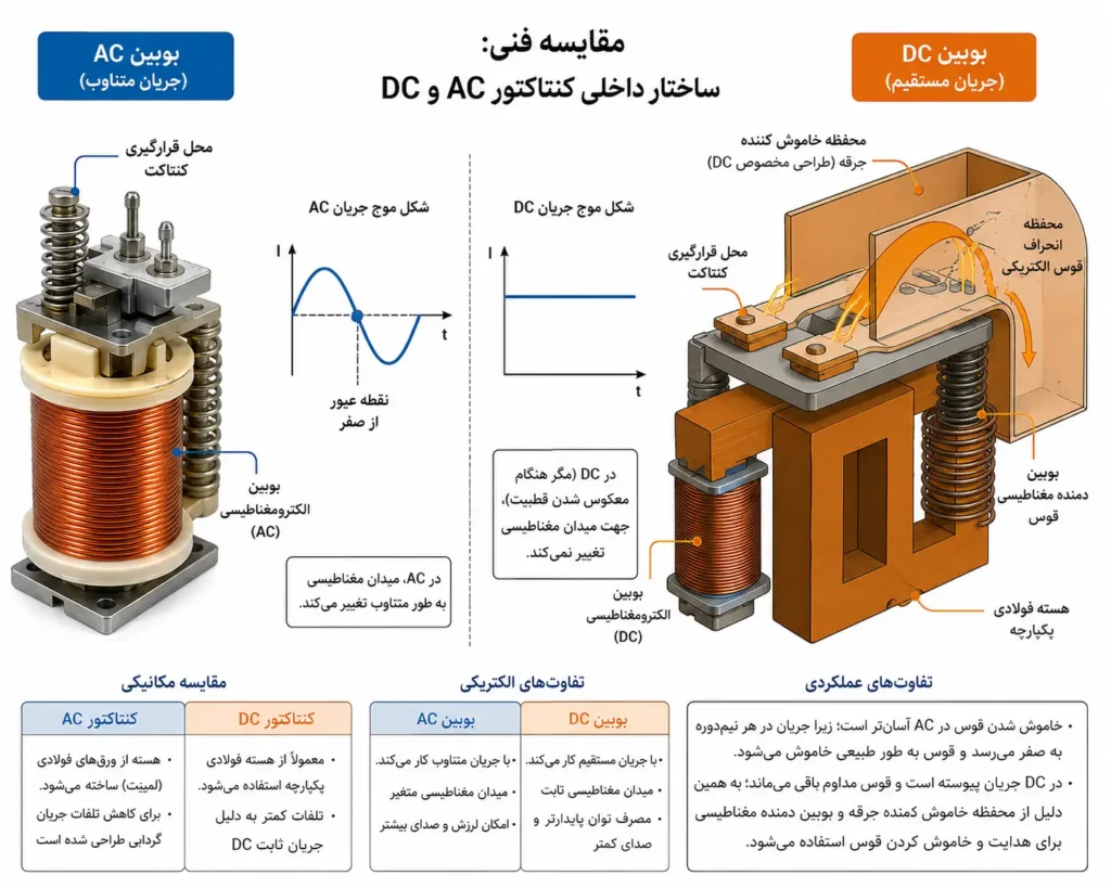 راهنمای جامع انواع بوبین کنتاکتور