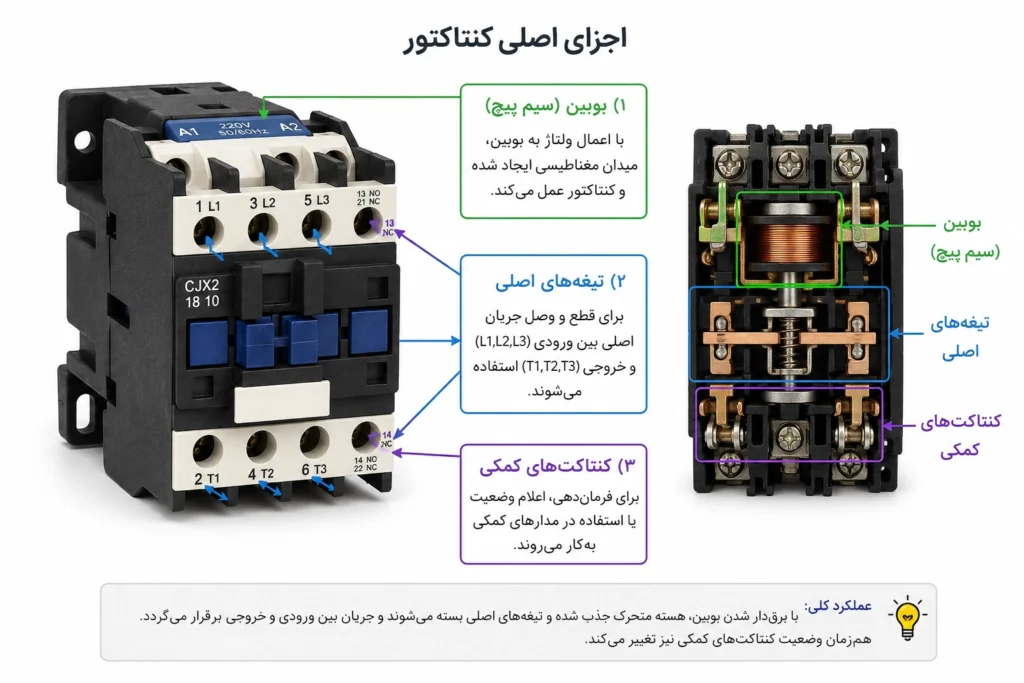 معرفی کامل کنتاکتور