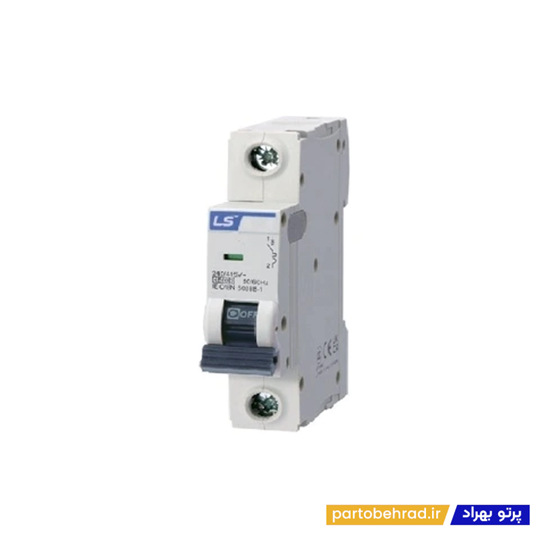 کلید مینیاتوری 1 پل+نول 25 آمپر ، 6 کیلو آمپر LS مدل MCB سری BKJ-LA